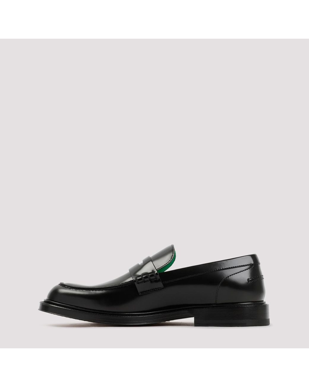 Bottega Veneta Leather Loafers Shoes in Black for Men | Lyst