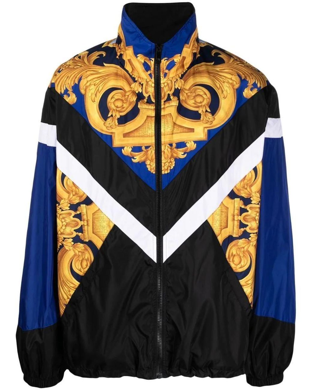 Versace Jacket With Baroque Print in Black for Men | Lyst