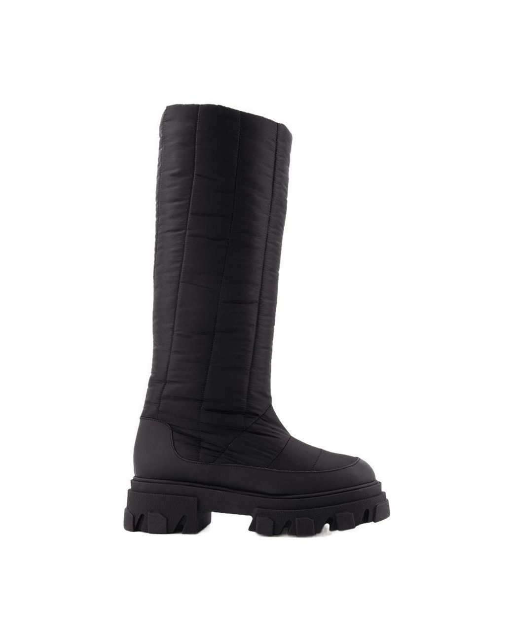 Gia Borghini Tall Puffer Boots in Black | Lyst Australia