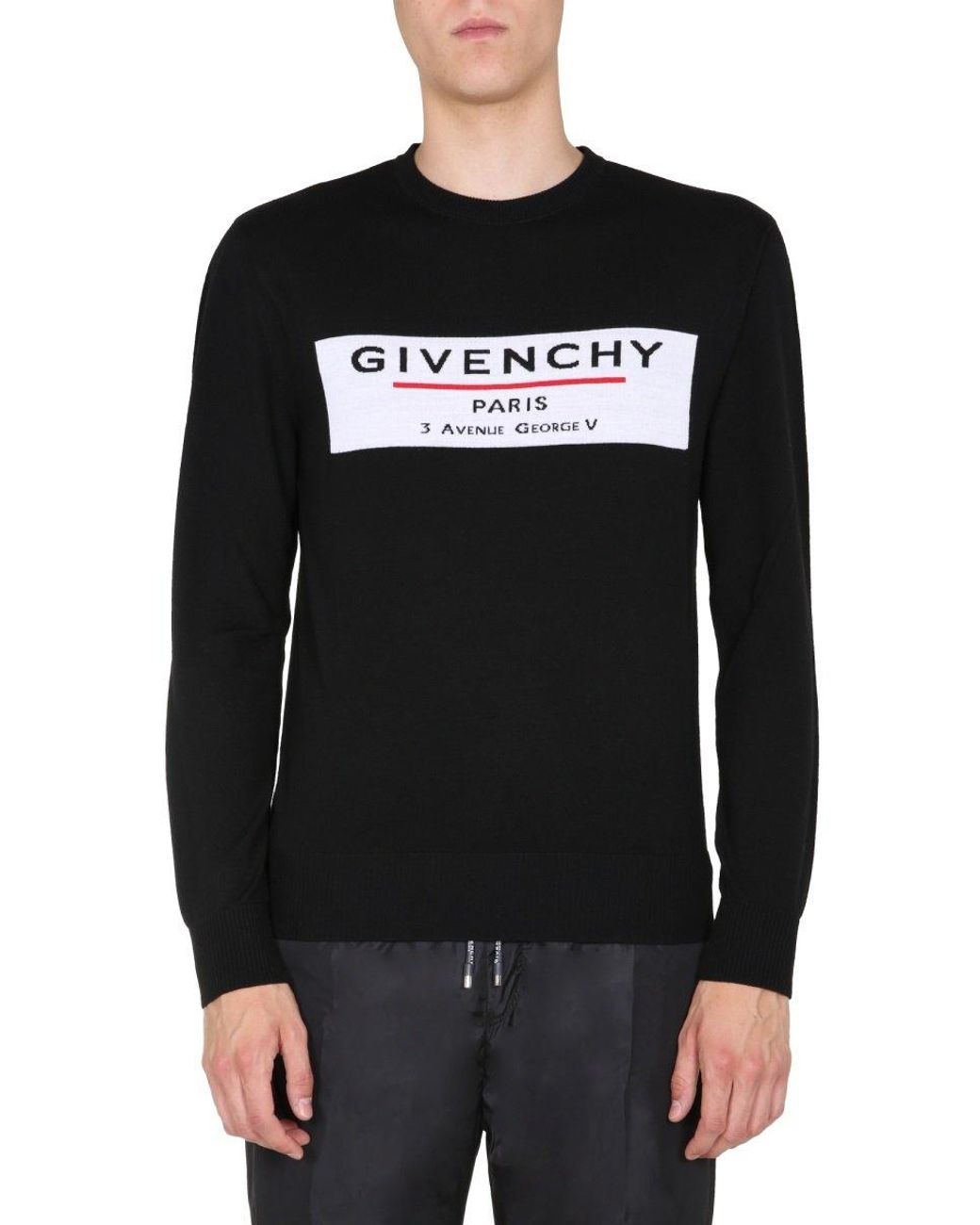 Givenchy Crew Neck Sweater in Black for Men - Lyst