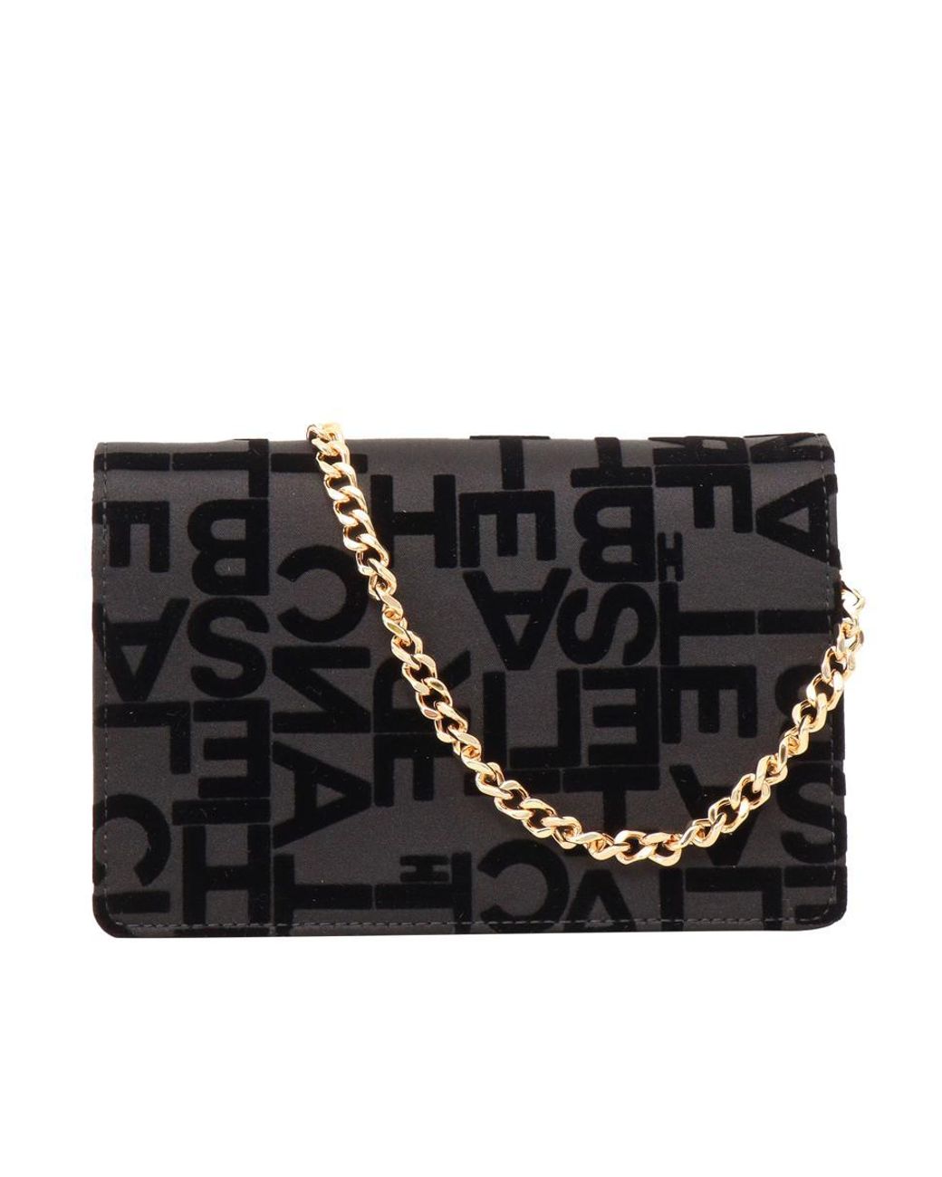 Elisabetta Franchi Logo-Lettering Foldover Shoulder Bag in
