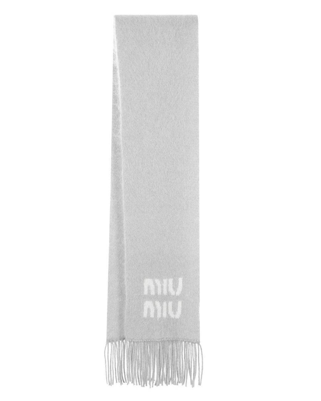 小物 MIU MIU wool scarf MIU MIU Knit Scarves Women's - POIZON