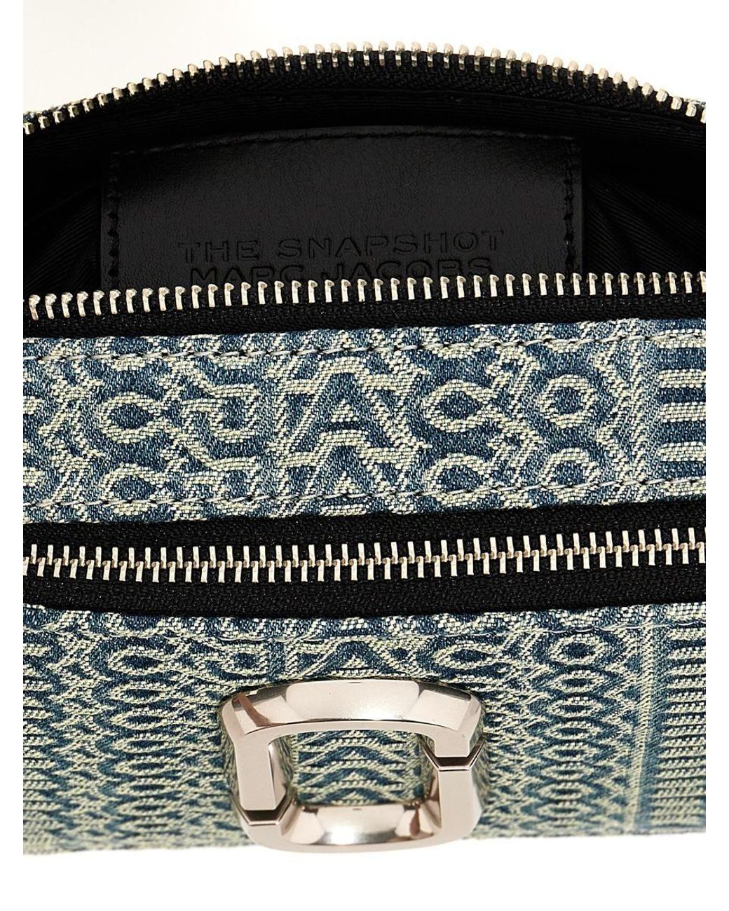 Snapshot of Marc Jacobs - Grey and pink leather bag with zippers and  shoulder strap for women