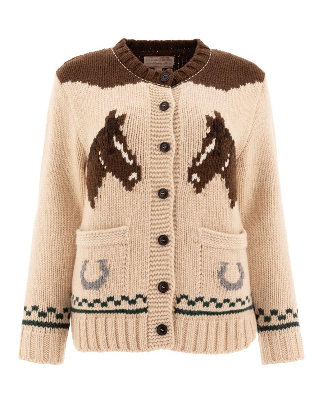 トップス FILSON WOOL CARDIGAN SWEATER Filson Bristol Wool Cardigan Dark Navy Heather at CareOfCarl.com