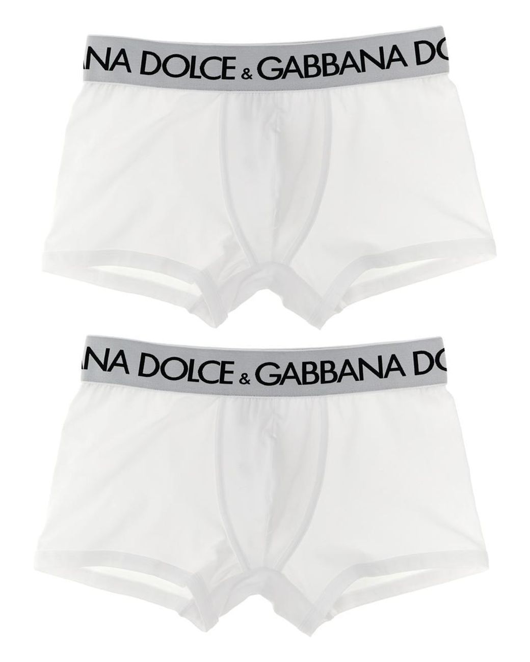 Set of 2 Brando cotton jersey boxer briefs in white - Dolce Gabbana