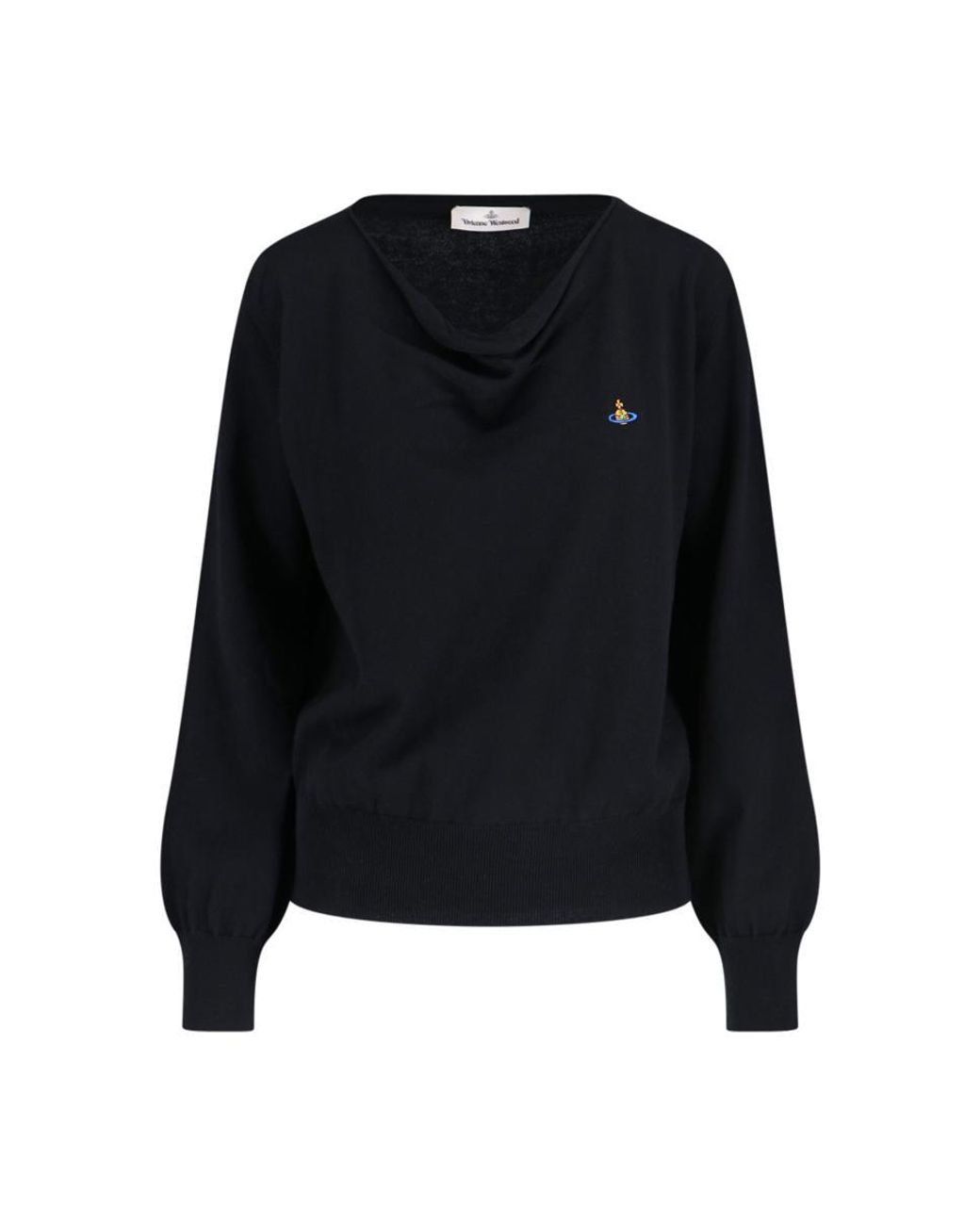Vivienne Westwood Cotton And Cashmere Orb Sweater in Black