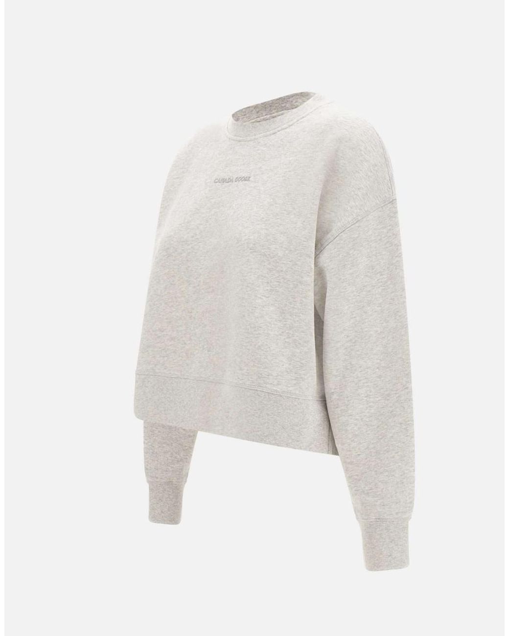 Canada Goose Plush Cotton Crewneck Sweatshirt in White Lyst Australia