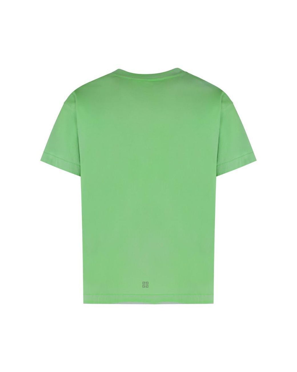 Givenchy Cotton Crew-Neck T-Shirt in Green for Men | Lyst