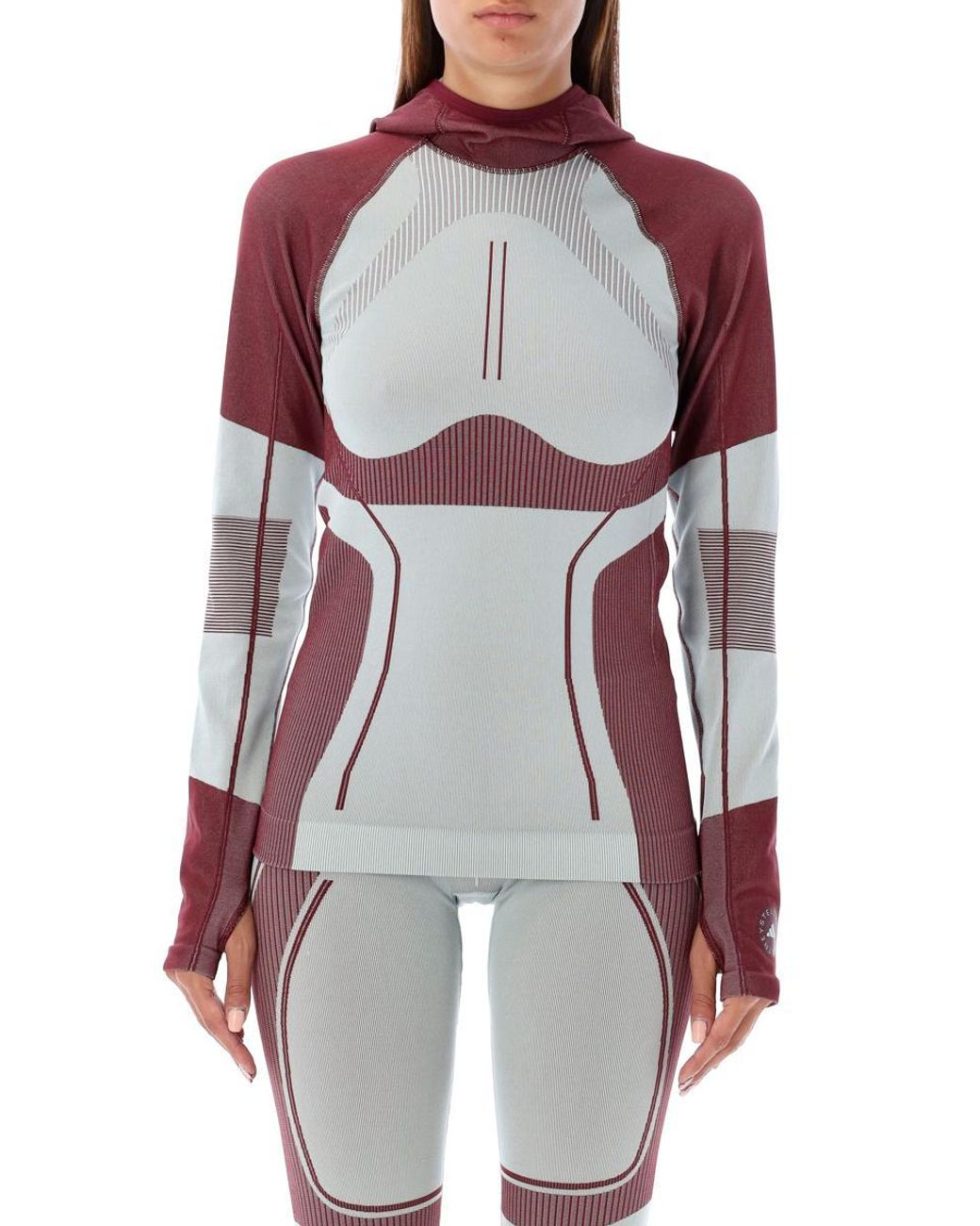 adidas By Stella McCartney Truepace Hooded Midlayer Top in Red Lyst UK