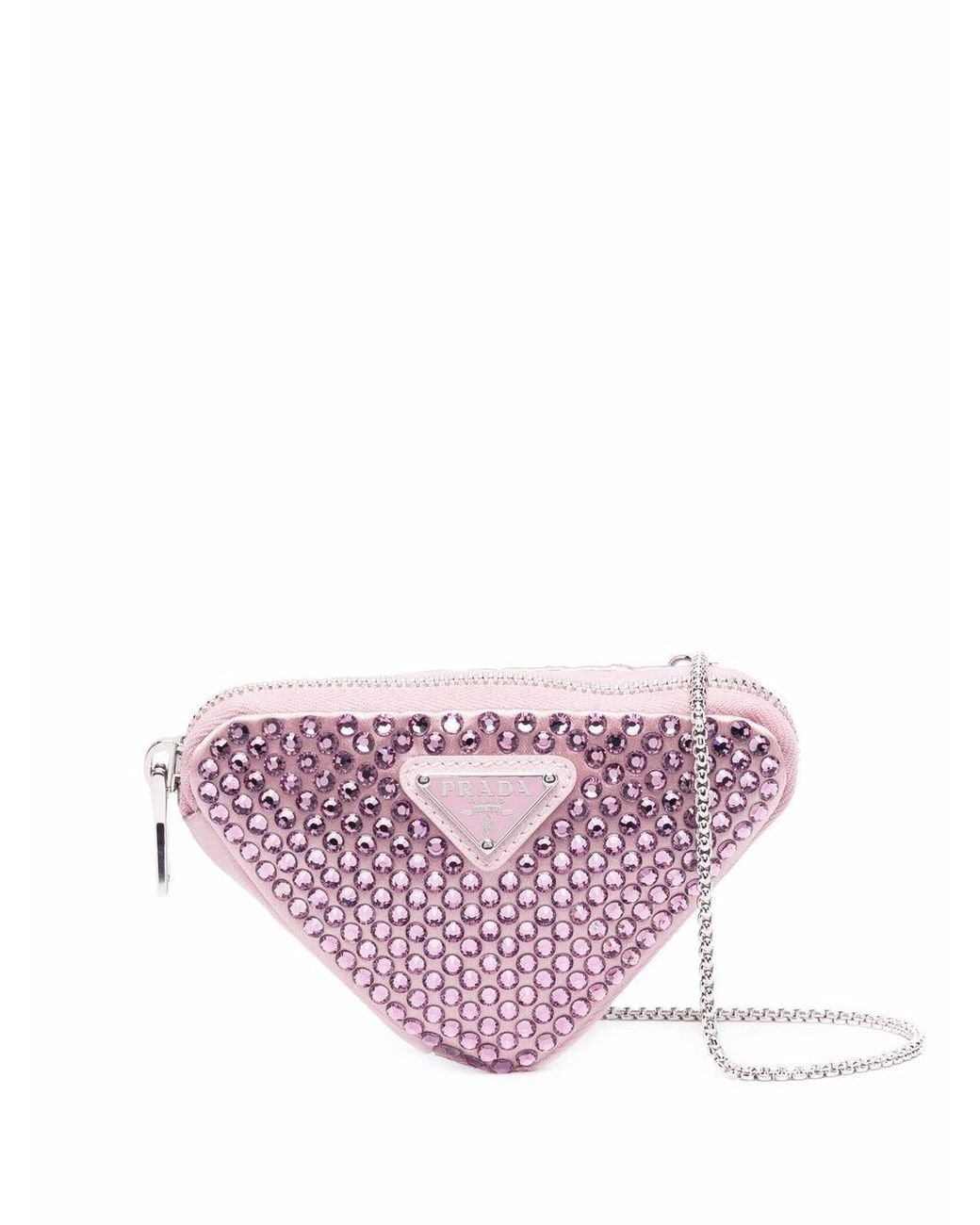 Prada Crystal-embellished Triangle Bag | Lyst