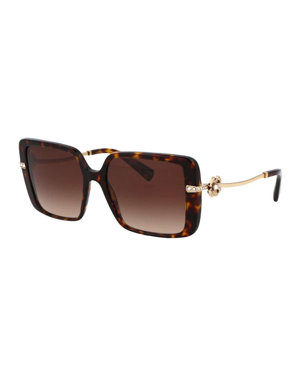 zóna helyi Maryanne Jones lyst bvlgari rhinestone trim shield sunglasses in  brown lehetőség Törekvés kontraszt