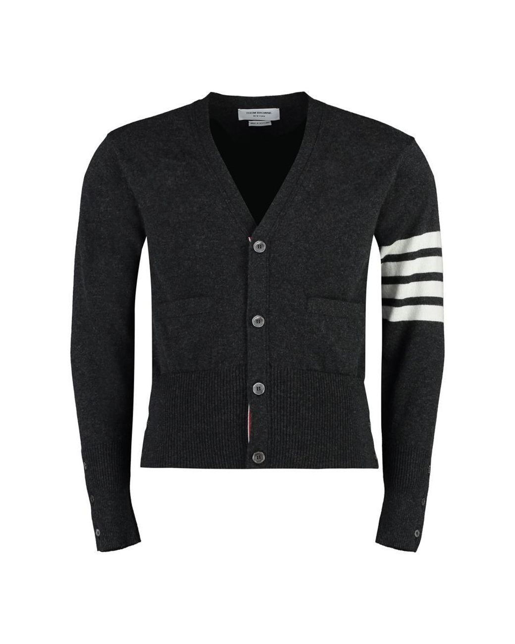 Thom Browne waffle-knit cashmere swater - Grey