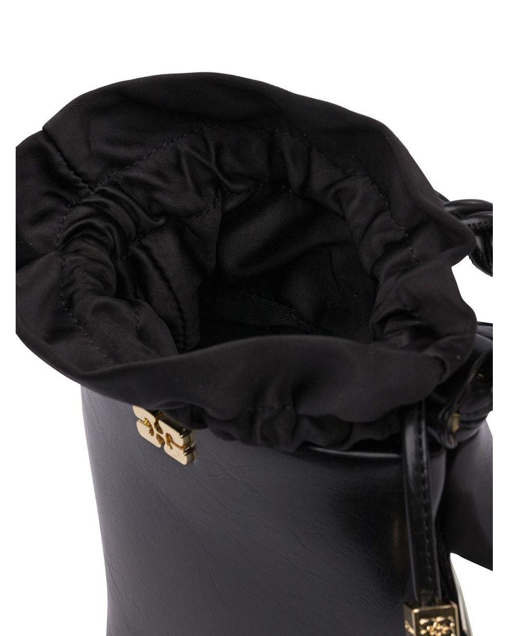 【GANNI】Ganni Bou Bucket Mini Crinkle Oleatex Ganni Bou Bucket Mini Crinkle Oleatex in Black | Lyst