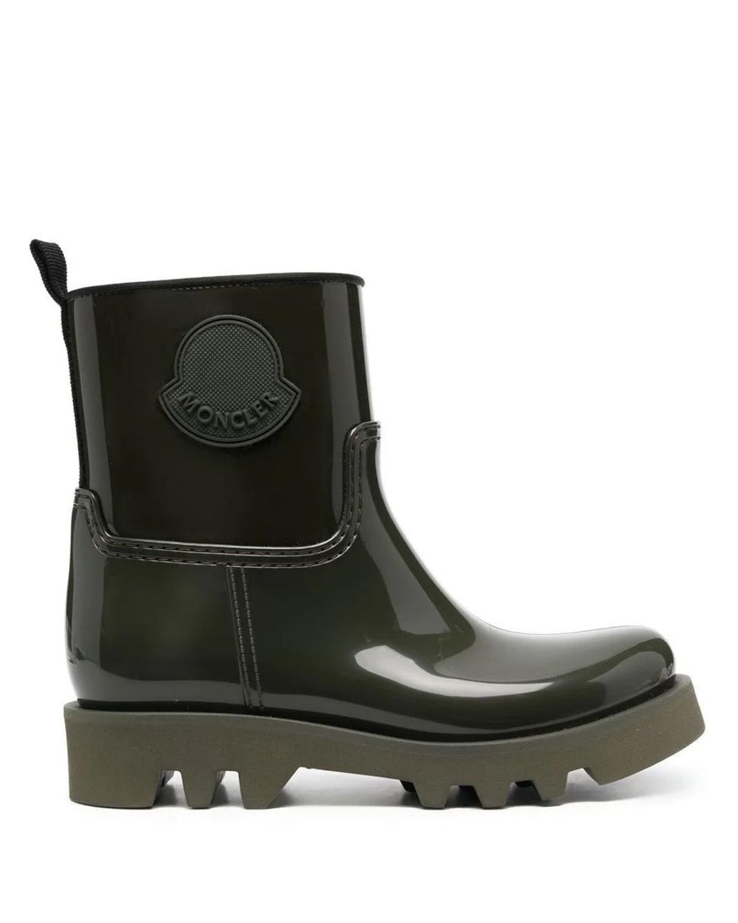 Moncler Shiny Military Ankle Boot in Black Lyst Canada