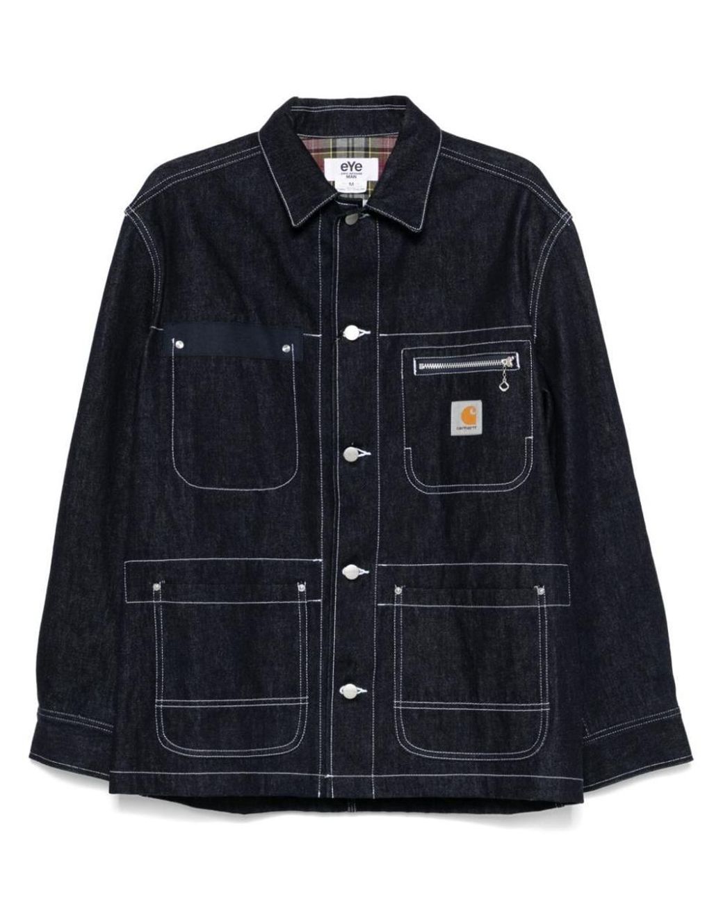 Black comme des garcons denim jacket 2025
