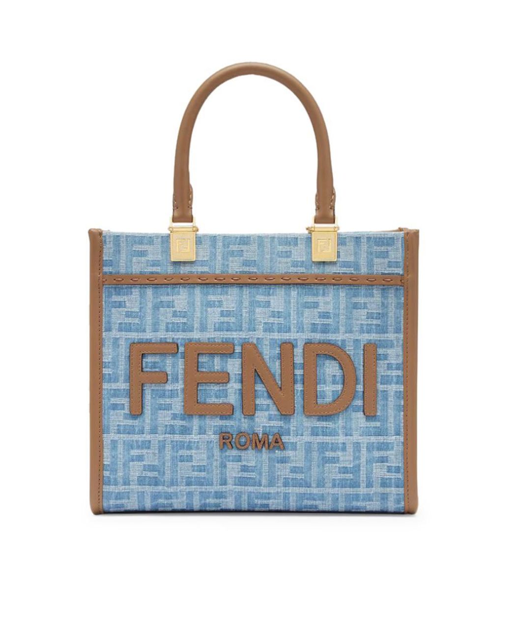 トートバッグ FENDI Woman Tote bags Blue 8BH425 AV11 F1LAZ Roll Large Fabric Blue | Fendi