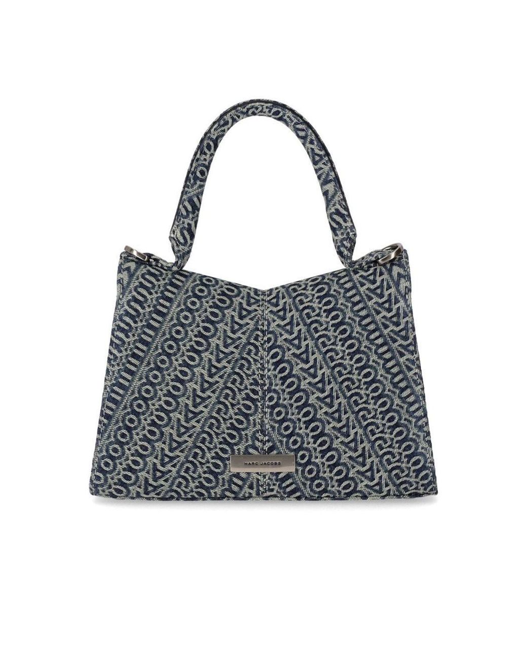 Marc Jacobs The Washed Monogram Denim St. Marc Handbag in