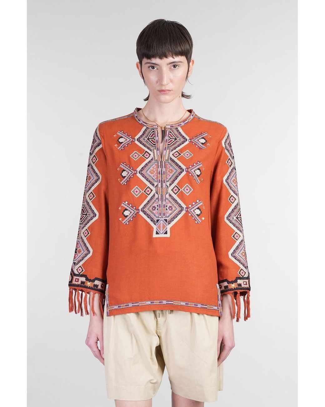 Tシャツ・カットソー Isabel Marant Orange silk Zelda blouse Isabel Marant Orange Silk Zelda Blouse | italist