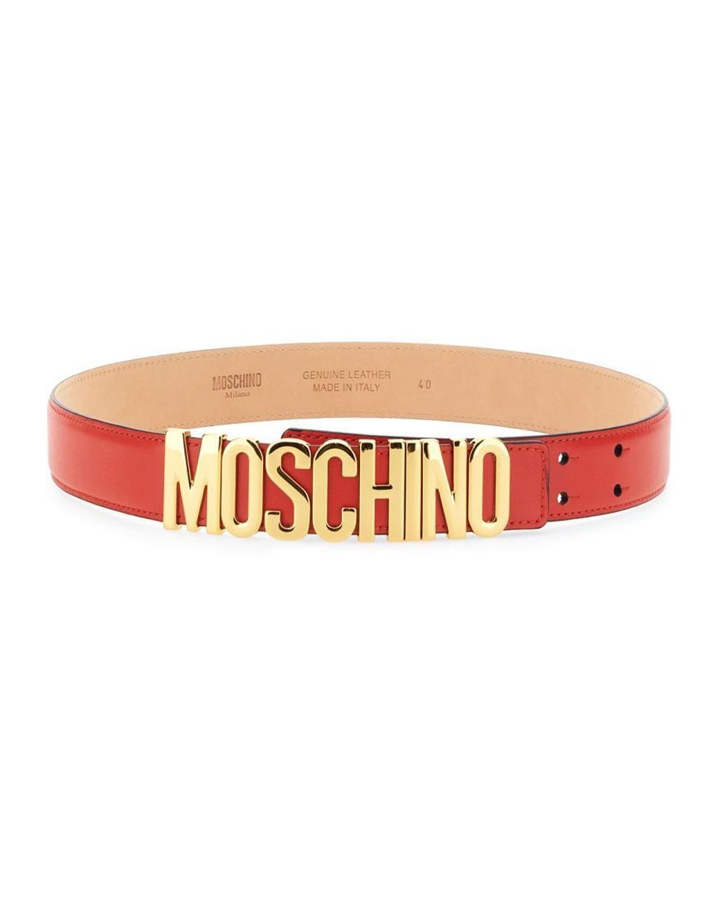 Moschino belt outlet red