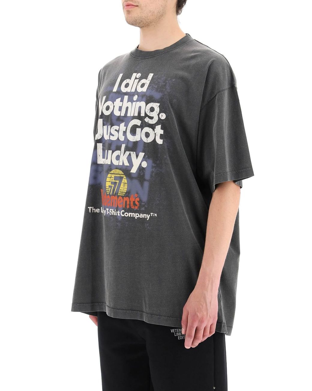 VETEMENTS Lucky T-Shirt Company グレーTシャツ Vetements 'lucky' T-shirt in Gray for Men | Lyst
