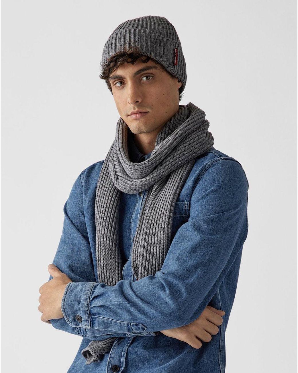 DSquared² Cotton Logo Tag Beanie And 