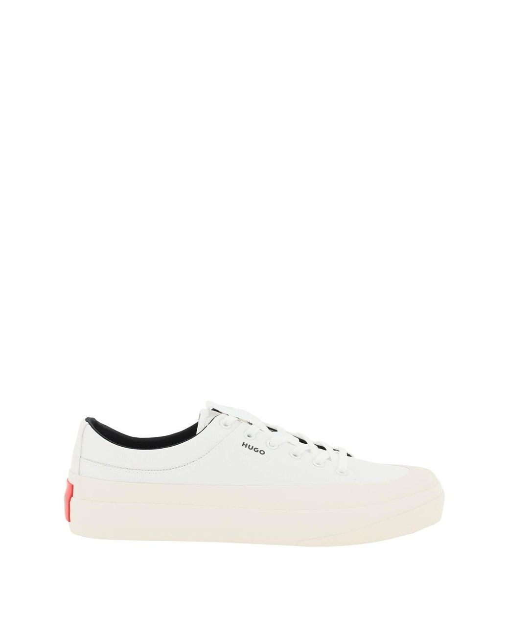 HUGO Cotton Low-top Sneakers in White 