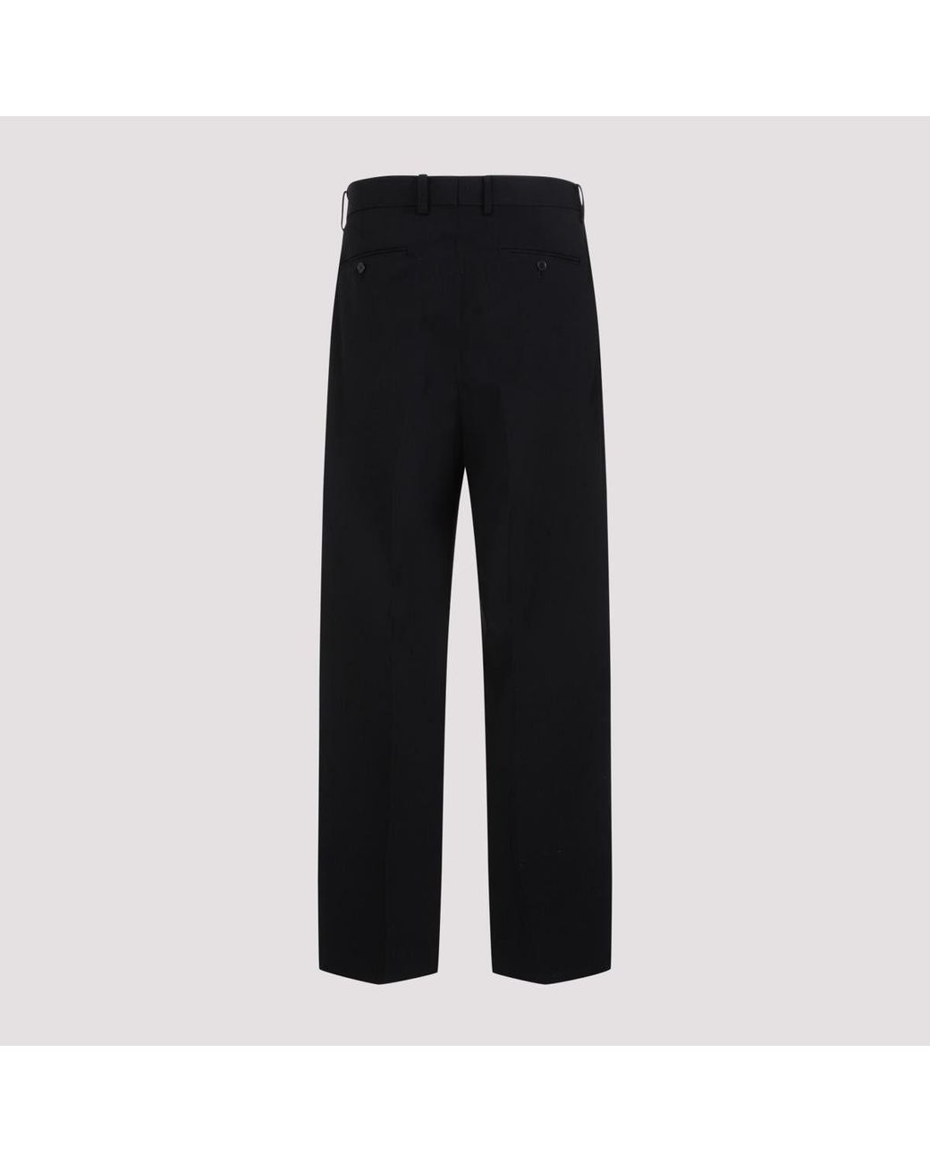 AURALEE Light Wool Max Gabardine Two-tuck Slacks Pants in Black