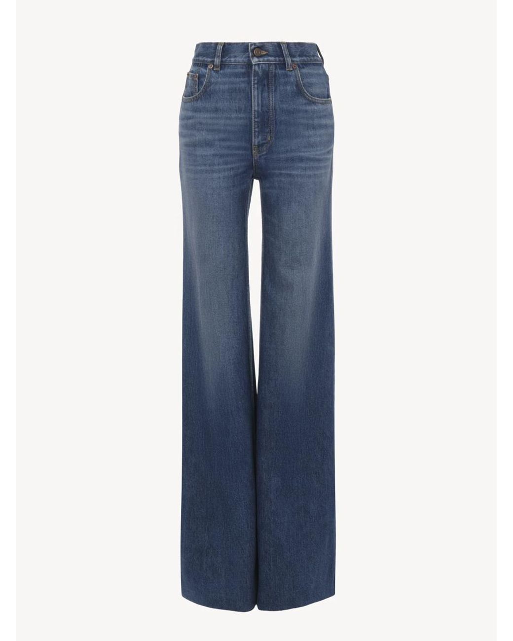 デニム・ジーパン Chloe FW25 High waist jeans (CH24ADP12150 402) Chloé High Rise Flare Jeans in Blue | Lyst