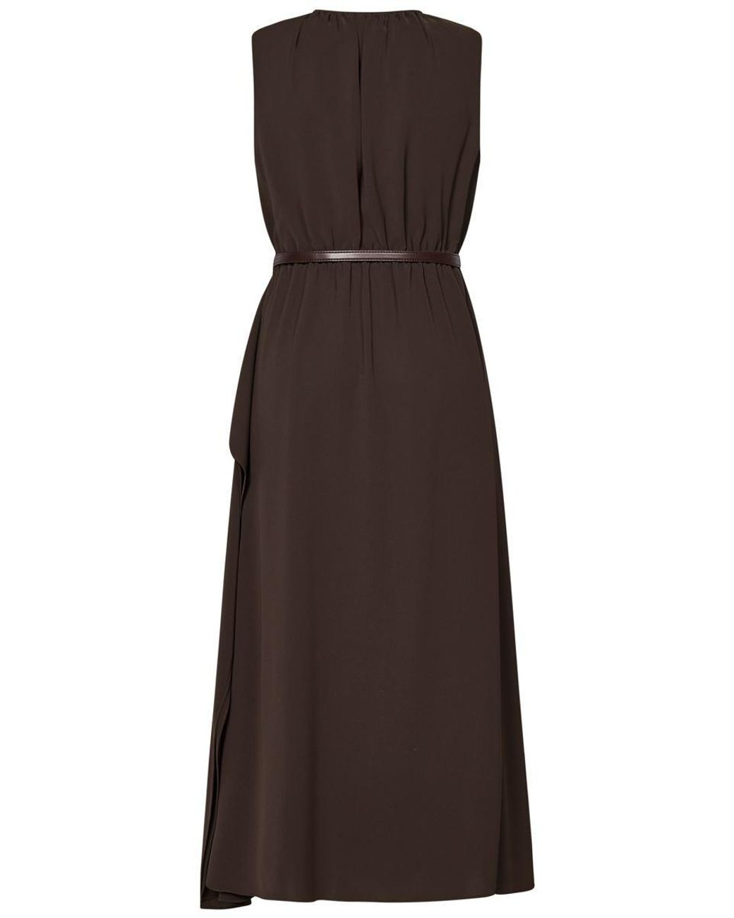 【関税&送料込み】Max Mara Studio Amour Midi Dress Max Mara Studio Amour Midi Dress in Brown | Lyst UK