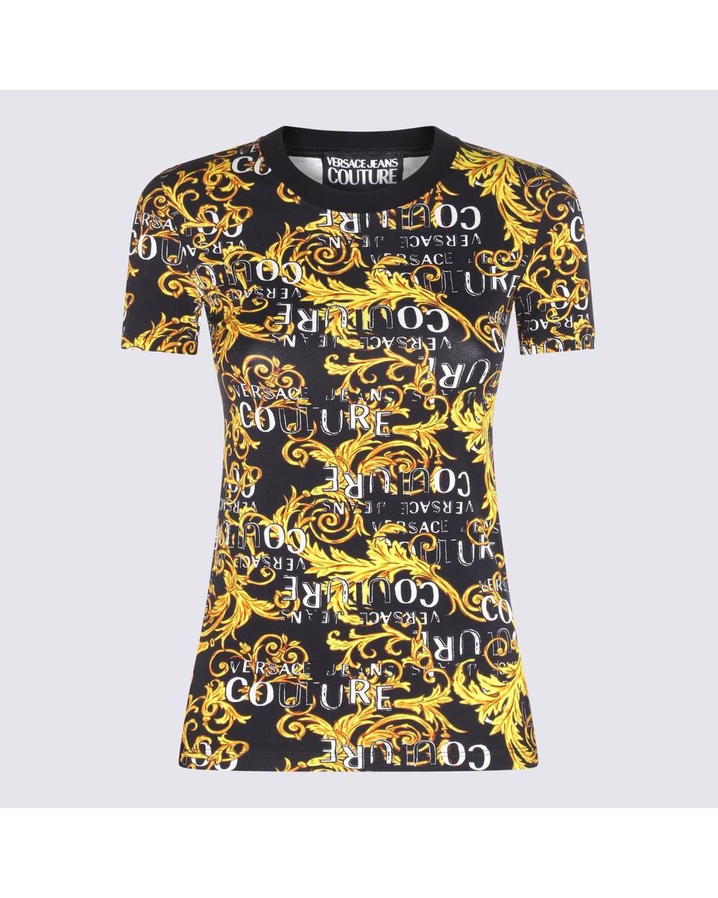 Versace Jeans Couture Multicolor Cotton T-shirt in Yellow | Lyst