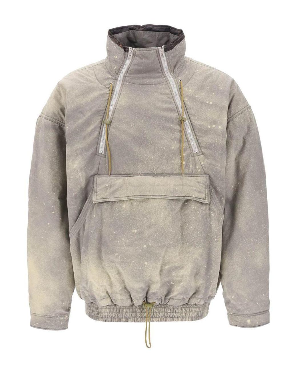 Acne Studios Poplin Anorak Jacket With Sprayed Effect in Gray for