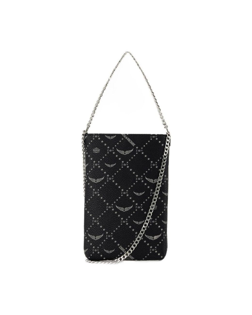 クラッチバッグ Rock Monogram Pouch - Zadig & Voltaire - Leather - Black Zadig & Voltaire Rock Monogram Pouch - Leather - Black | THE