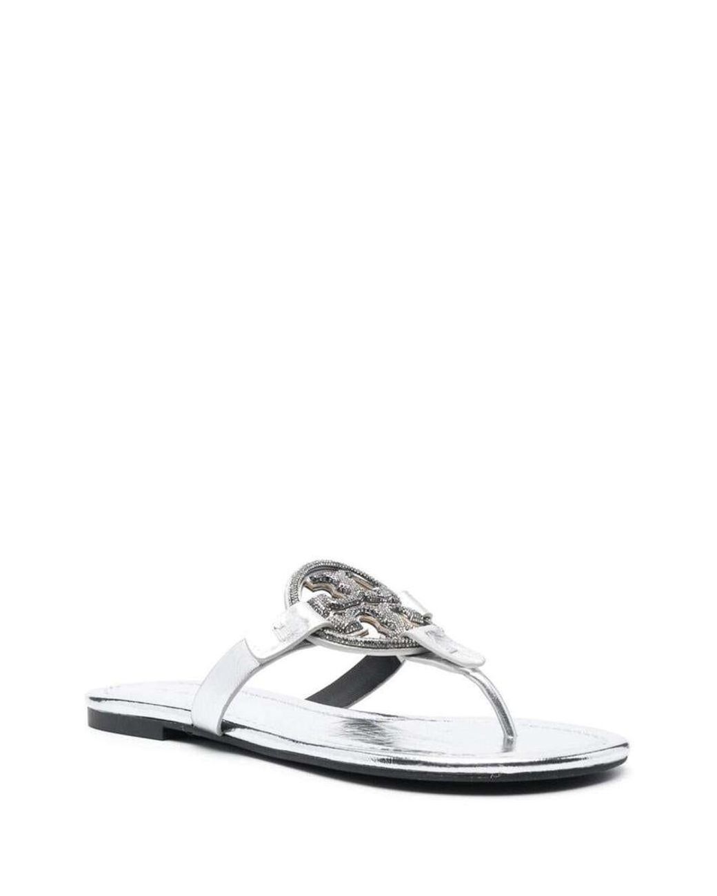 Tory Burch 'miller Pave' Sandals in White | Lyst