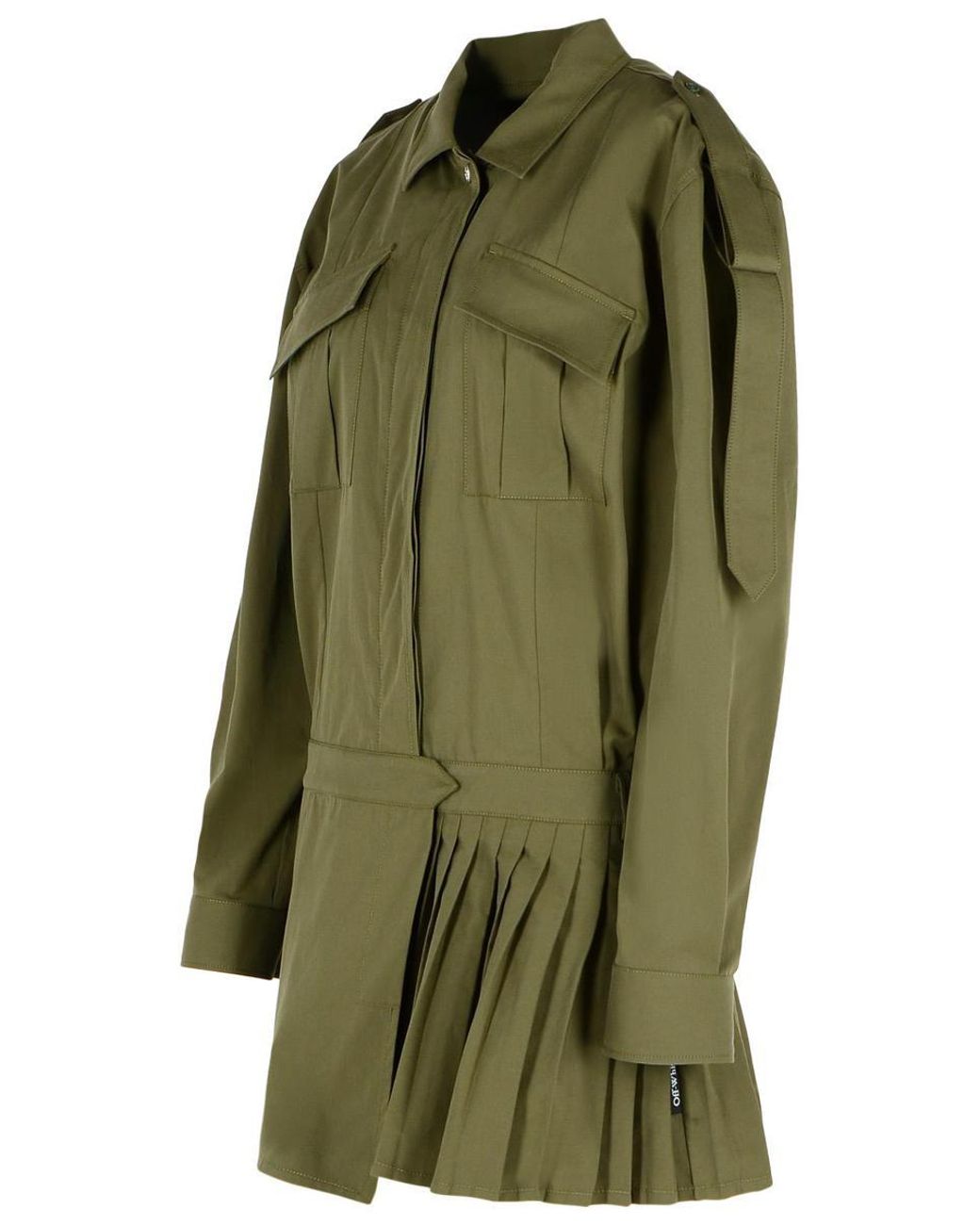 オールインワン・サロペット Off-White Savana Green Cotton Dress Off-White c/o Virgil Abloh Savana Cotton Dress in Green