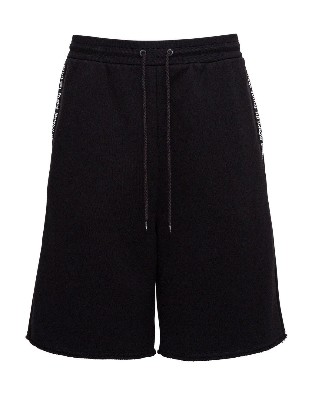 Moncler Genius Cotton Bermuda Shorts By Fragment® in Black for Men - Lyst