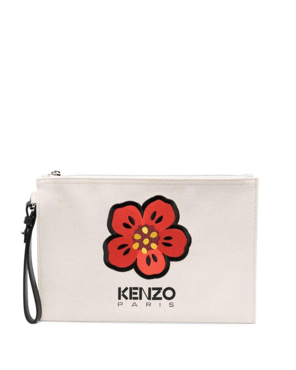 KENZO Boke Flower Motif Clutch in White for Men Lyst Canada
