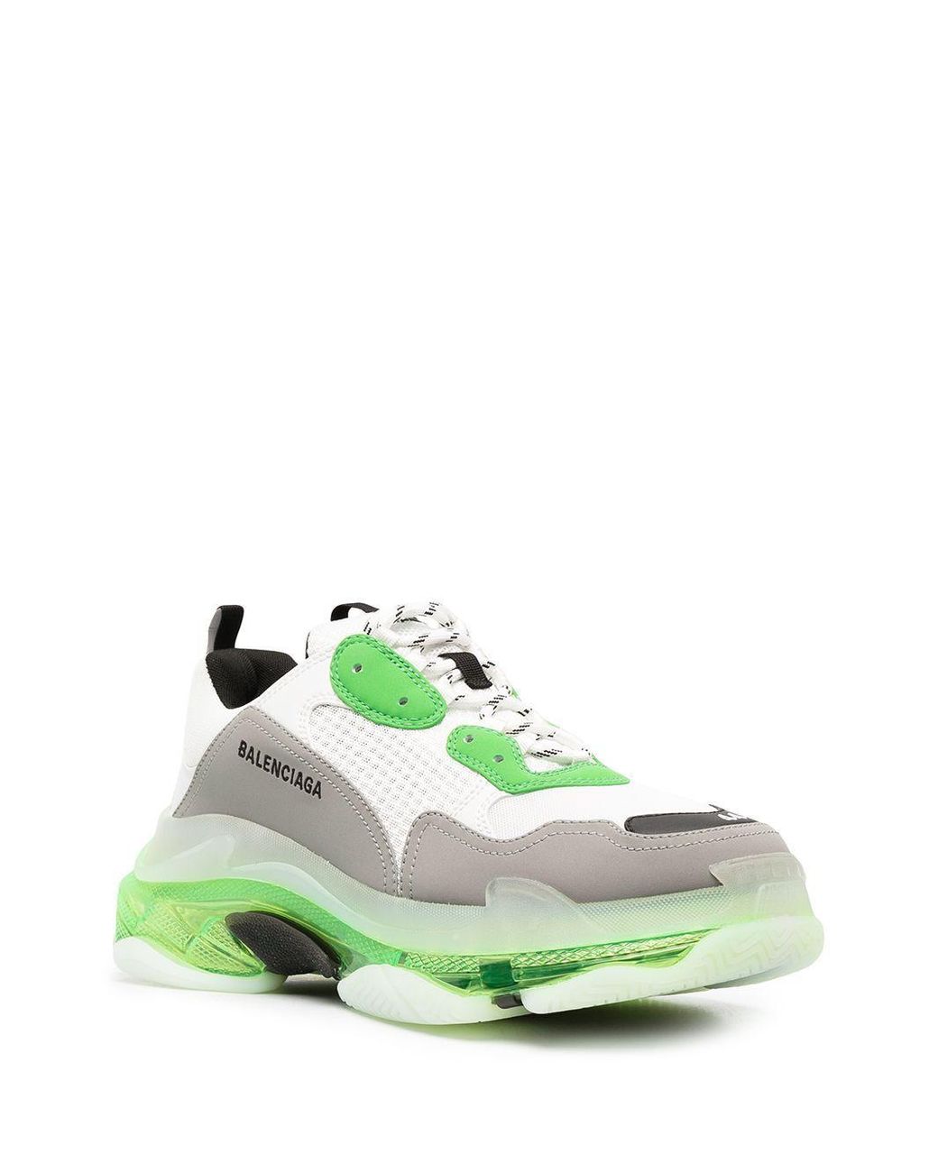 Balenciaga green hot sale and white