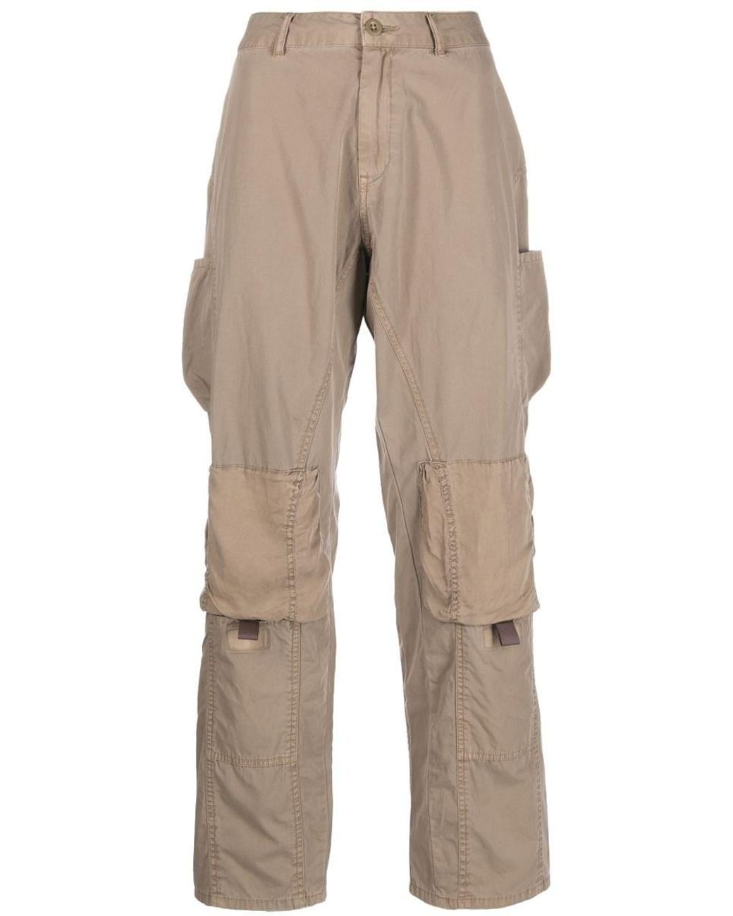 John Elliott Cotton Cargo Trousers in Natural | Lyst