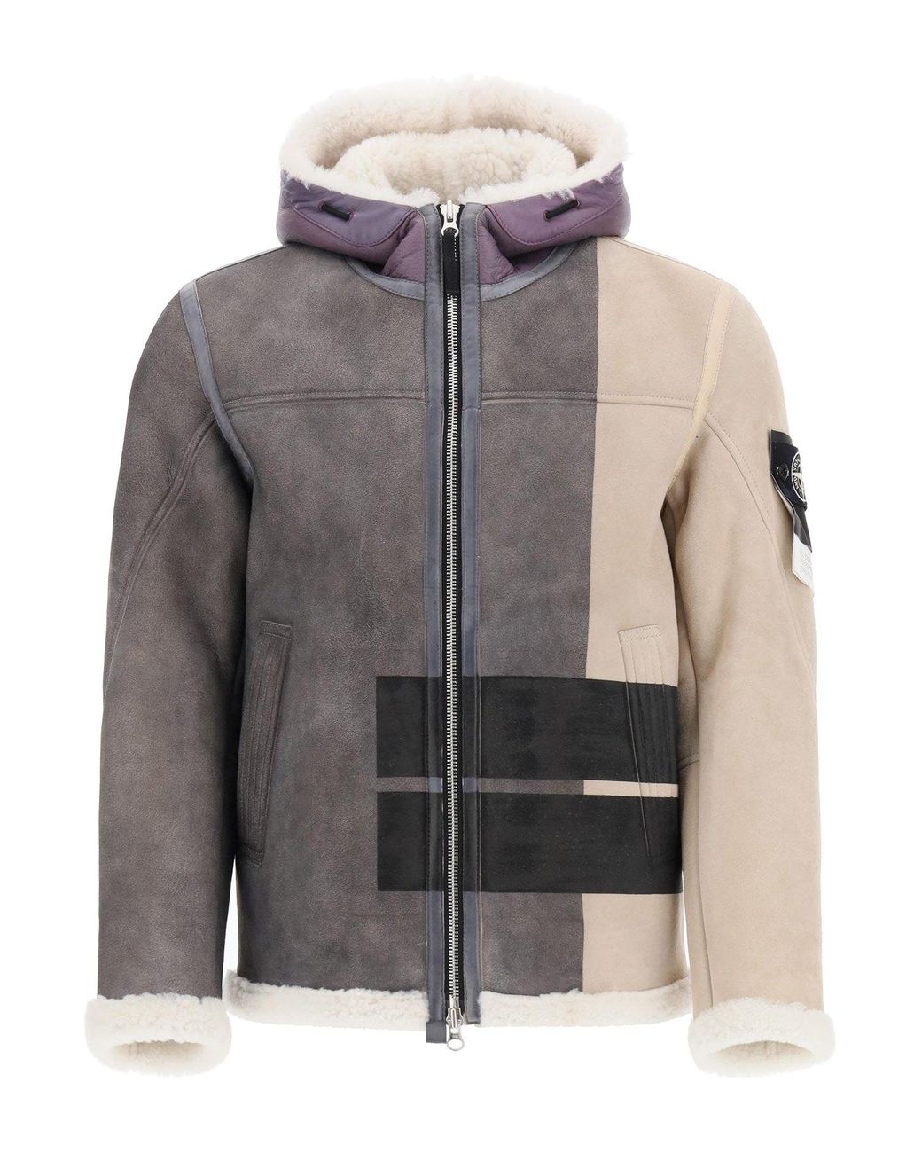 Stone Island Shearling Bomber Jacket M 