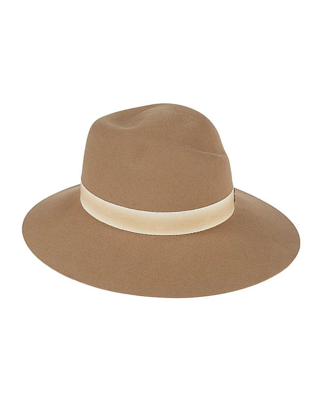 Maison Michel Virginie Rabbit Wool Fedora Hat in Natural | Lyst