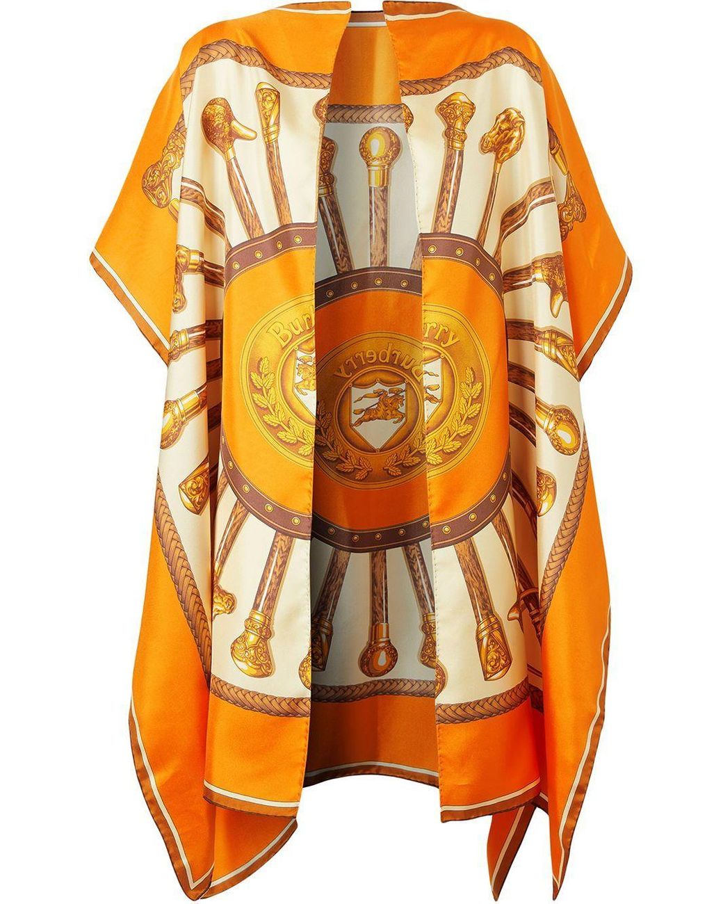 Burberry Silk Scarfs in Orange - Lyst