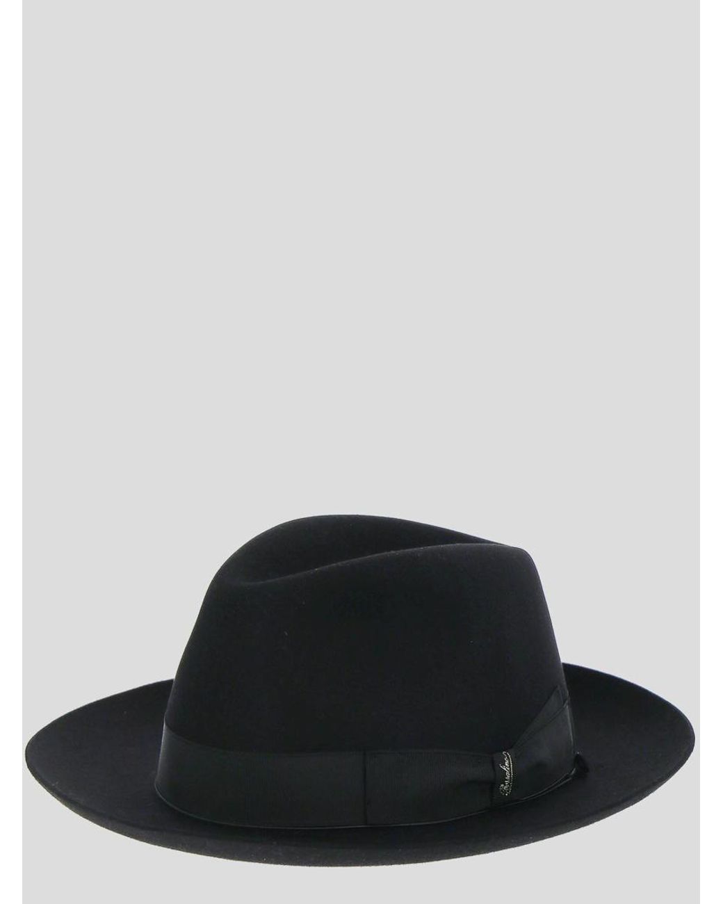 Borsalino Q.s. Anello Medium Brim Shaved in Black for Men Lyst