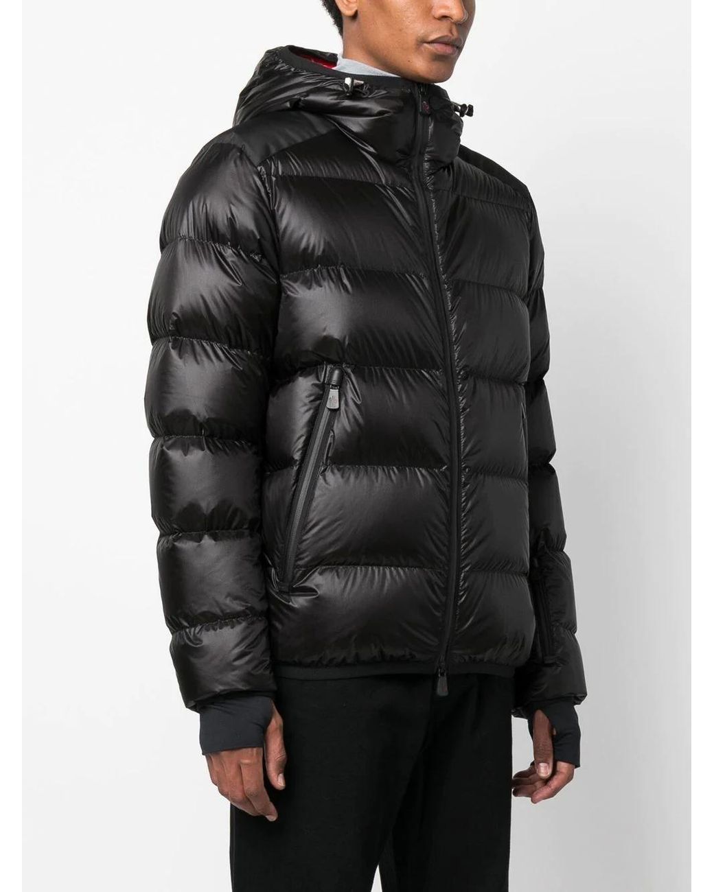 Moncler Grenoble: Black Down Hintertux Puffer Jacket