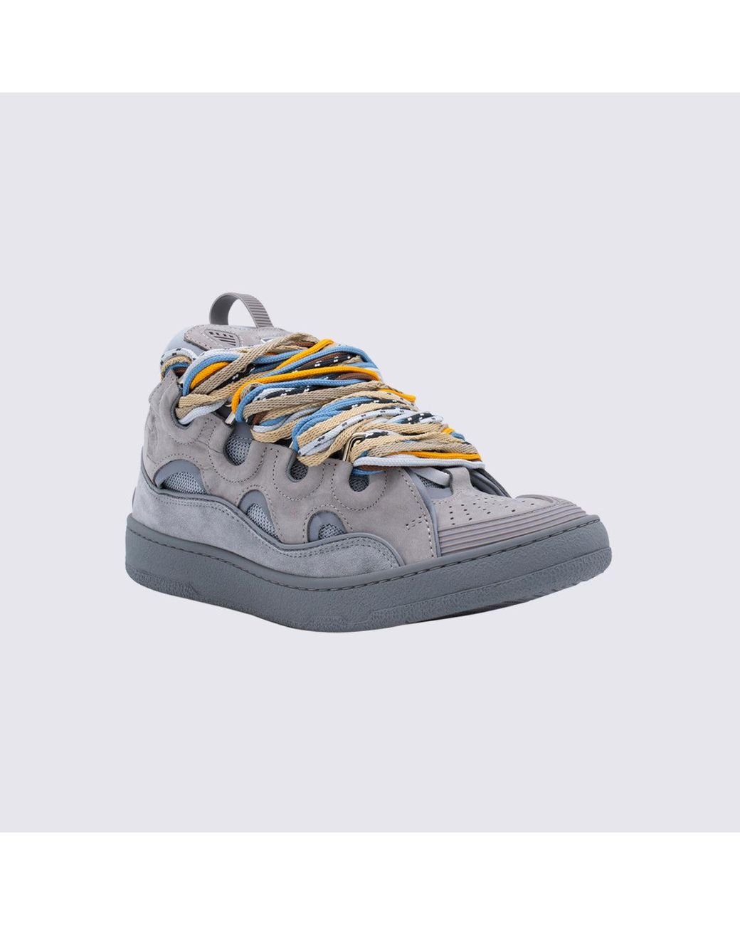 【関税&送料込】Lanvin Grey Rubber Curb Sneakers LANVIN LEATHER CURB SNEAKER, GREY – OZNICO