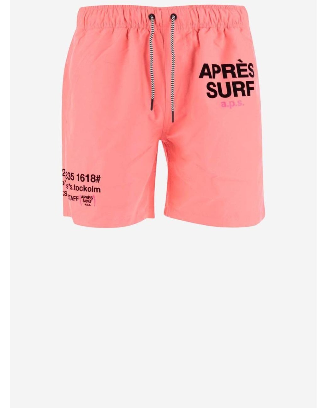 APRÈS SURF Nylon Swimsuit With Logo in Pink | Lyst