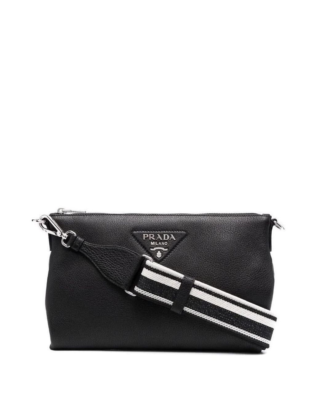 Prada Mini Triangle Logo Envelope Flap Crossbody Bag, F0002 Nero, Women's, Handbags & Purses Crossbody Bags & Camera Bags