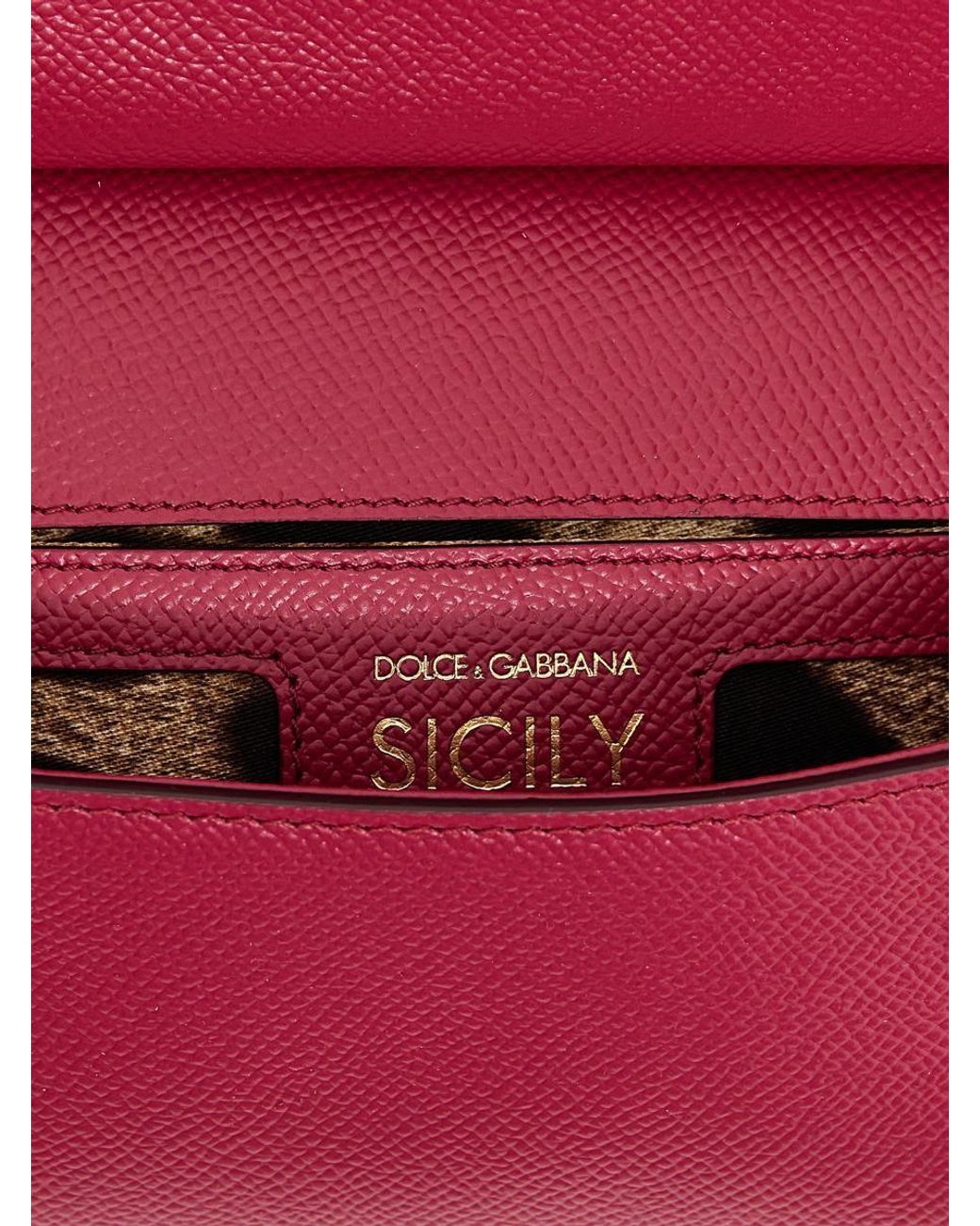 Dolce & Gabbana Sicily Small Handbag Hand Bags in Red