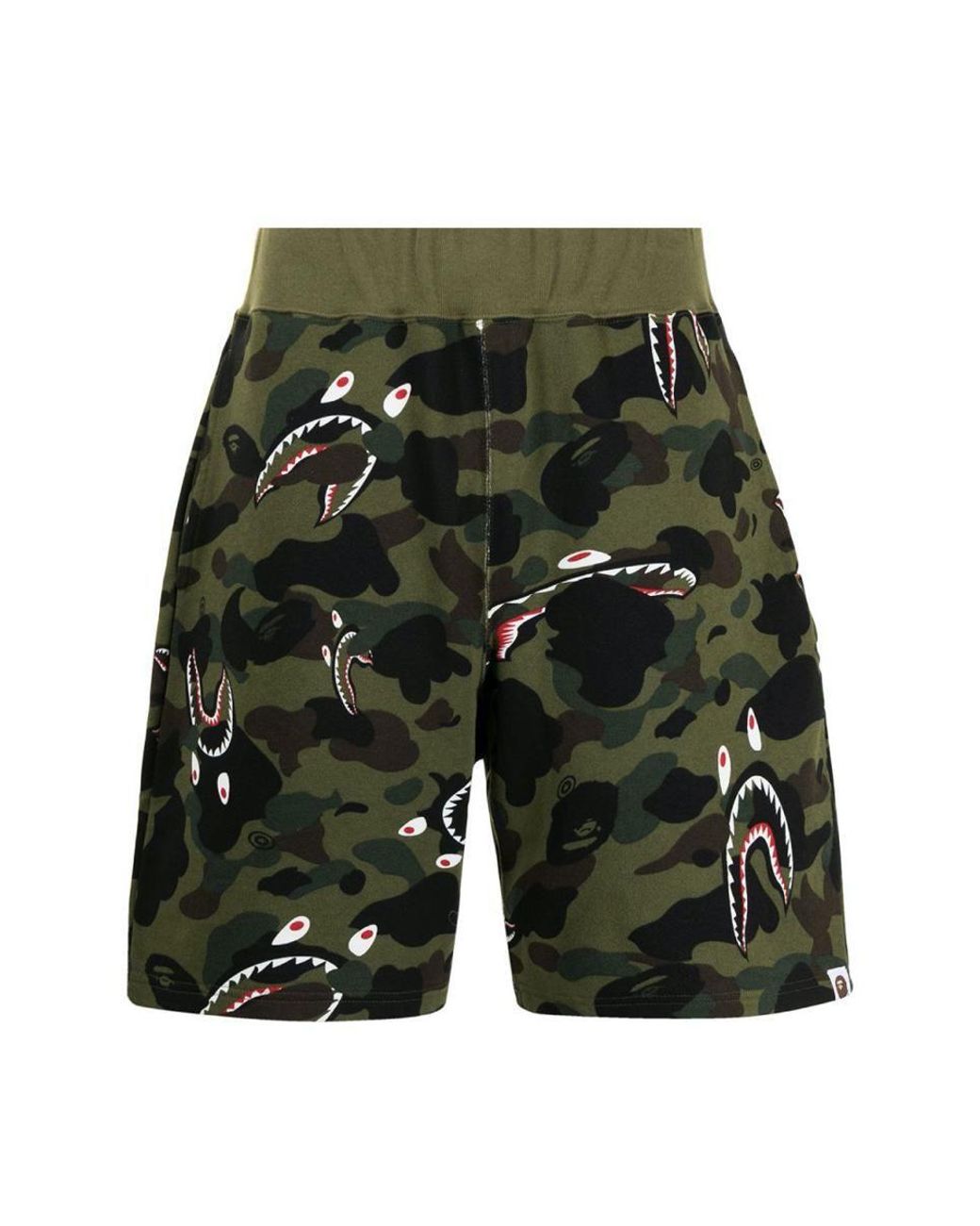 A Bathing Ape Shark 1st Camo Wide Shorts in Gray for Men | Lyst