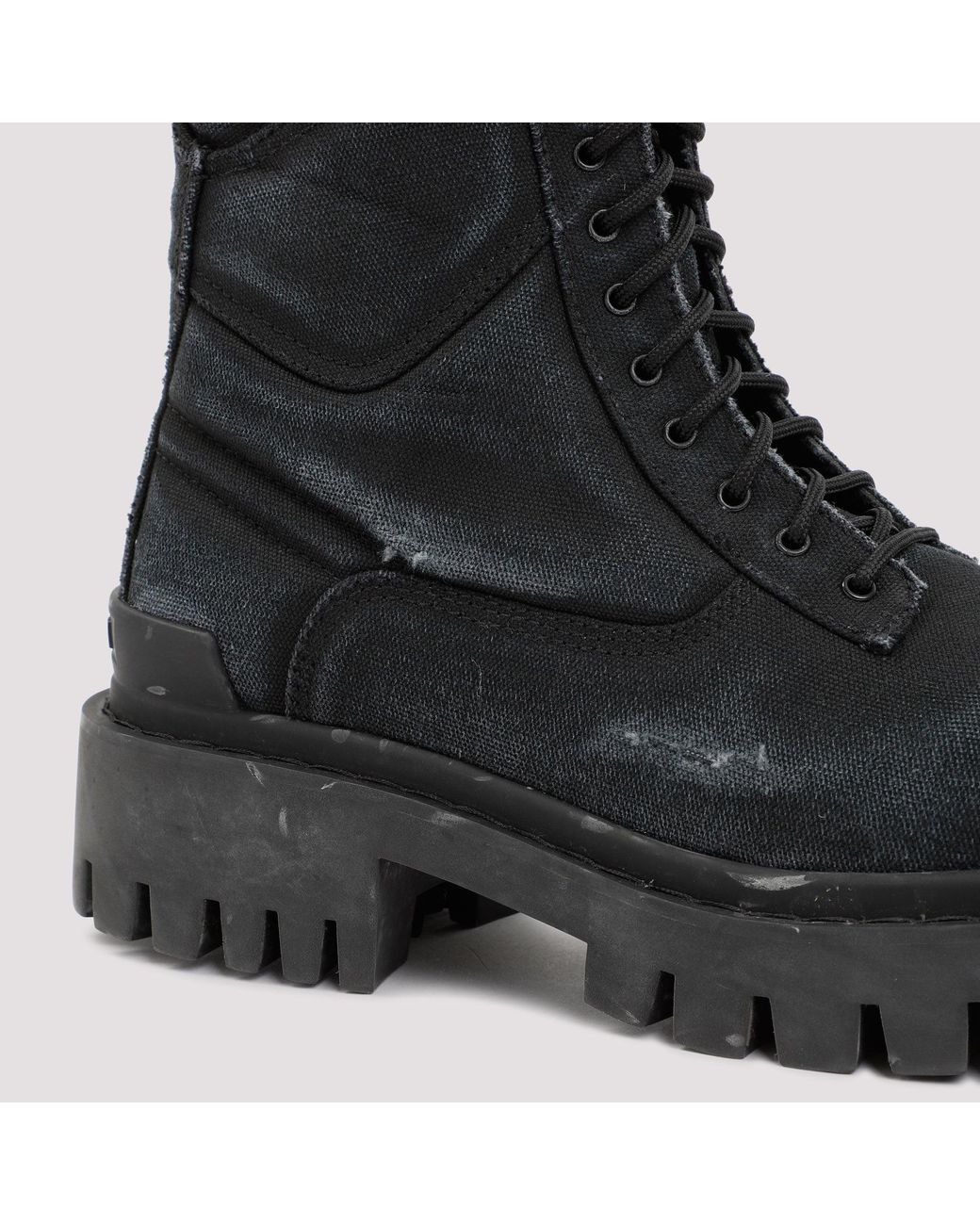 Balenciaga Combat Canvas Boots Shoes in Black for Men | Lyst Balenciaga Combat Canvas Boots Shoes in Black for Men | Lyst