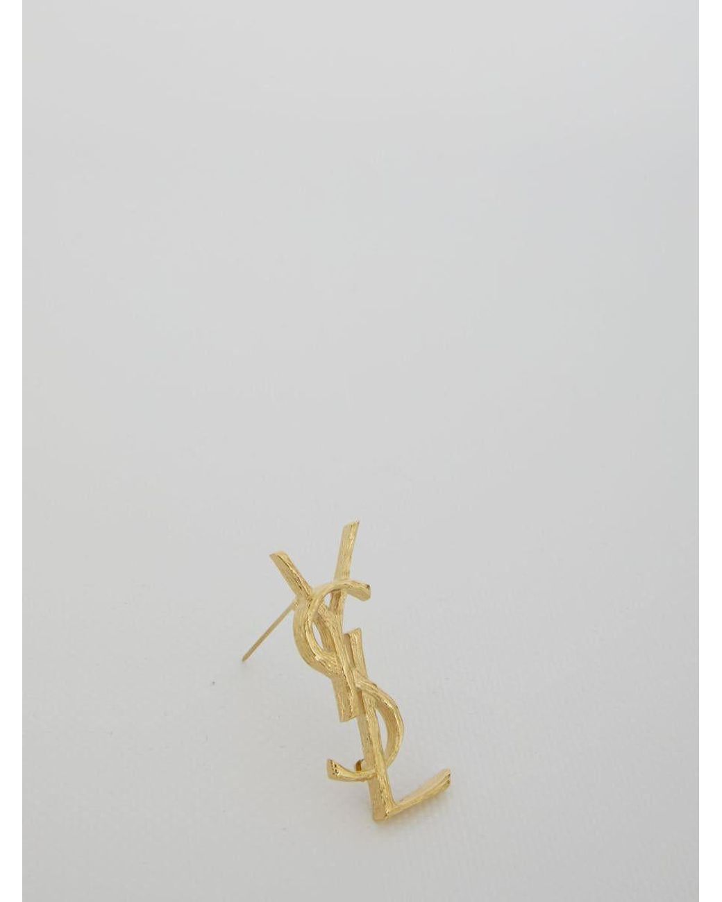 Saint Laurent Opyum YSL Twisted Brooch in Metal